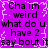 Static image with purple background and white pixelated border displaying repeated black text in a pattern