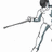 Pixelated figure in dynamic pose holding long object, next to text 'LS+AK=BFF' on white background.