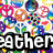 Pixelated image with colorful abstract shapes and large white text reading 'Gher' on a black outline against multicolored background.