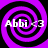 Four identical display a purple and black spiral pattern with white text reading "Abbi <3" overlaid on each