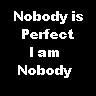 Static black-and-white text-based buddy icon with pixelated font on solid black background.