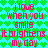 Pixelated text reads 'i love when you smile it brightens my day' on a cyan background with green heart pattern, repeated in two