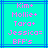 Pixelated text list on cyan background with blue lines, showing names and 'BFF's' in pink font