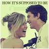 Static image of two people in close proximity with text above them reading 'HOW IT'S SUPPOSED TO BE' on a light yellow background.