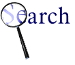 Animated contact sheet showing four rows of magnifying glass icons with the word "Search" in blue text, each frame displaying a different stage of animation.