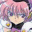 Pixelated anime-style character with pink hair and blue eyes on left, black background with white text "Anime IM" and signature "cOw" on right.