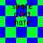 Pixelated green and blue patterned background with dark brown text reading 'skate dont hate' in four repeated sections.