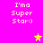 Pixelated text and star icons on a bright pink background with yellow and orange stars in different positions.