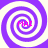Four identical purple and white spiral patterns arranged in a , each containing pink text "MHI" at the center