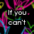 Black background with colorful abstract patterns and white text fragments scattered across the image.