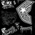 Pixelated grayscale image showing multiple abstract shapes including a large curved form with bright highlight, smaller angular fragments, and scattered dots on black background.