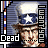 Pixelated icon of Uncle Sam with a star-spangled hat, blue background, and 'Dead' text in white on black rectangles.