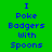 Green background with blue text reading "I Poke Badgers With Spoons" arranged in a , where yellow rectangles highlight different words across three