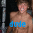 Pixelated image of a shirtless person with brown hair smiling, overlaid with blue text in three distinct states across observations.