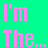 Pixelated image with green background text 'I'm The... Queen Bee' and pink background bee character.