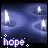 Animated contact sheet of a candle icon with flickering flames and changing text, displayed in a 3x2 grid layout on a gray background.