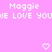 Pixelated text and heart symbols on a solid pink background with no visible motion.