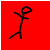nine stick-figure animations on colored backgrounds, each figure in a different pose with varying limb positions and orientations