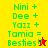 Four display identical text with varying background colors and star icons, showing animation changes in star color and background hues