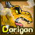 Animated contact sheet of a yellow dragon-like creature with gray horns and steam, labeled 'Darigan' in stylized text across multiple frames showing subtle facial expression changes.