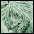 A 48x48 pixel buddy icon featuring a green-toned anime character with closed eyes and a slight smile on the left, paired with "Anime IM" text in white pixelated font on black background on the right.