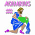 Pixelated 50x50 animated buddy icon featuring a kneeling figure in blue attire holding green fabric, with text elements on white and dark green backgrounds.