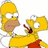 Pixelated cartoon characters with yellow hair and skin, one wearing a red shirt, positioned side-by-side against a white background.