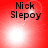 Red background with 'Nick Slepoy' text and a bright white light that shifts position across four