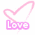 A static image with four distinct sections: a pink heart outline above 'Love' text, a peace symbol over Earth imagery labeled 'Peace', and a yellow smiley face below 'happiness'.