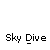 Pixelated character with red parachute and yellow outfit, shown in multiple poses above 'Sky Dive' text on gray background.