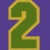 Green number 2s with yellow outlines on purple background, one partially obscured by white rectangle.