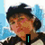Six pixelated images of a person in various poses and text labels, arranged in two with three each