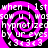 A static image with four identical spiral patterns in bright pink and black, overlaid with white text reading "when i 1st when i 1st saw u i was hypnotized by ur eyes <3<3<3".
