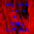 Blue pixelated text on a red floral background with a gray rectangular overlay in the bottom right corner.