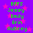 Green text listing names and 'BFFS' on a purple background with pink stars, displayed in two identical vertical