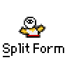 Animated contact sheet showing 10 frames of a pixel art buddy icon with a white skull character in yellow and red attire performing various actions against gray background.