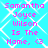 Pixelated text on a cyan background with white lattice pattern, displaying 'Samantha Joyce Wilson Is The Name, <3' in pink letters.