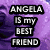 Pixelated text on four colored quadrants: purple with floral background, solid purple, yellow-orange gradient, and gray.