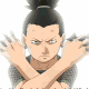 Anime character with topknot hair in multiple poses: hands crossed, arms raised, throwing shuriken, and close-up facial expressions against green motion lines.