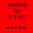 Red background displays 'Joshua' text, 'ily' text, '3.9.07' text, and five star icons with one red star among four dark stars.