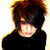 A four- shows a person with brown and black hair in three , while the fourth displays red text on black