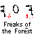 Pixel art animation of a dark, jagged shape with red accents and yellow highlights, cycling through multiple states with text below each frame.