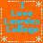 Bright orange background with repeated blue text "I Love Lourdes College" and white decorative borders.