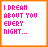 A 4x4 contact sheet of animated frames showing pixelated text evolving across multiple states with orange borders and a gray background.
