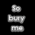 Text overlay reads 'So bury me' and 'In memory' above a blue-toned band showing silhouettes of people with partial text 'FALL OUT BOY'.