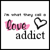 Static square icon with white background featuring pixelated text and a heart symbol, where the word 'love' is highlighted in pink with black outline.
