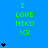 Blue background with green text reading "I LOVE NIKO !<3" and black heart symbols in varying quantities across three vertical