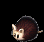 A small animated creature with brown fur and light-colored ears displays multiple poses against a black background.