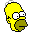 Three pixelated depictions of a yellow-haired cartoon character with greenish-brown mouth, white eyes, and black outlines against gray background.