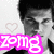 Black-and-white pixelated portrait with pink text overlay and heart symbol, showing two sequential facial expressions.